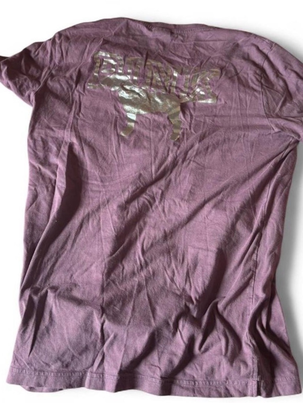 PINK Victoria's Secret Short Sleeve Tee with Metallic Dog Logo